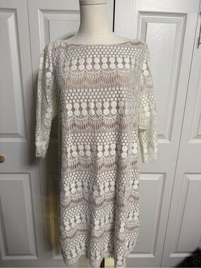 Macy's | Dresses | This Is A Beautiful White With Blue Sparkly Dress The  Brand Is Macys Size Four | Poshmark